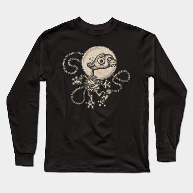 Astro Chimp Spacewalk Long Sleeve T-Shirt by astr0_ch1mp